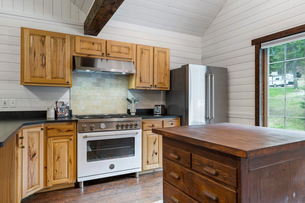 Kitchen with a pro range