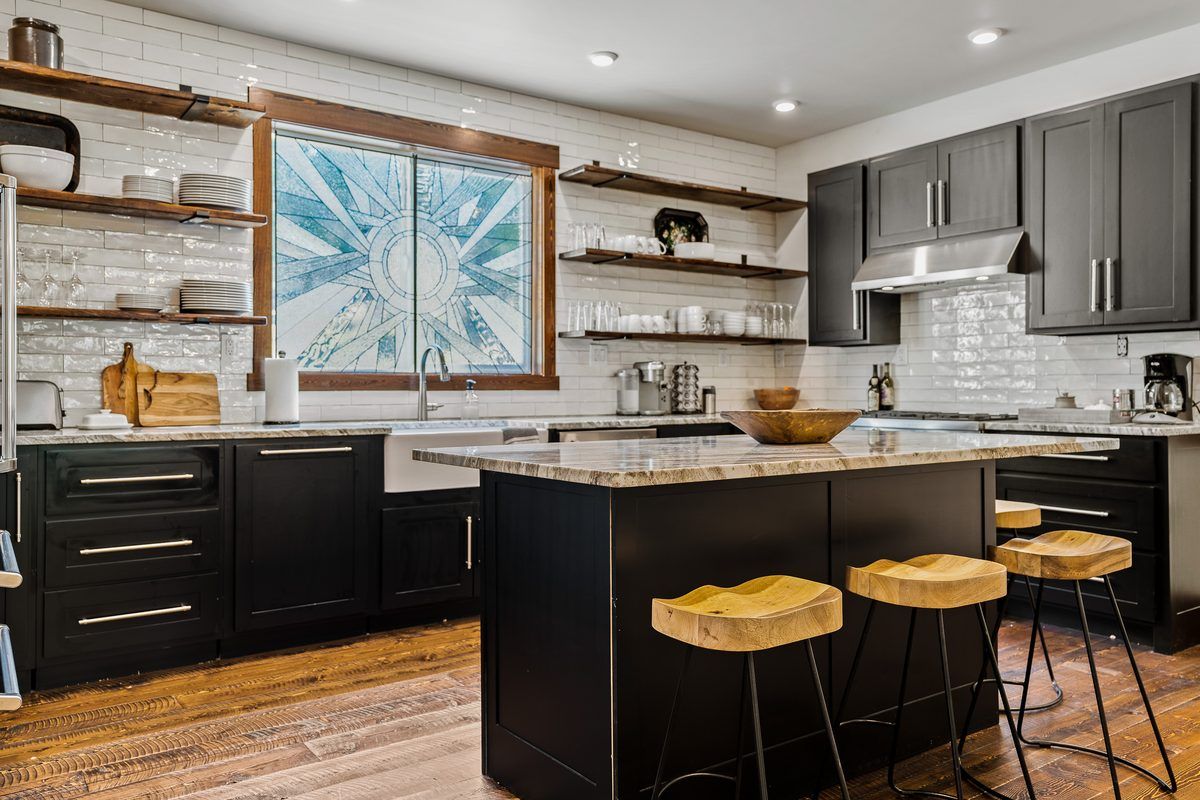 Kitchen with island seating